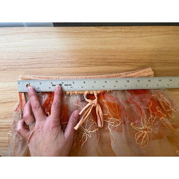 Fleurs Elegant Additions Natural Silk Fairycore Embroidered Skirt Small Festival - Picture 7 of 8